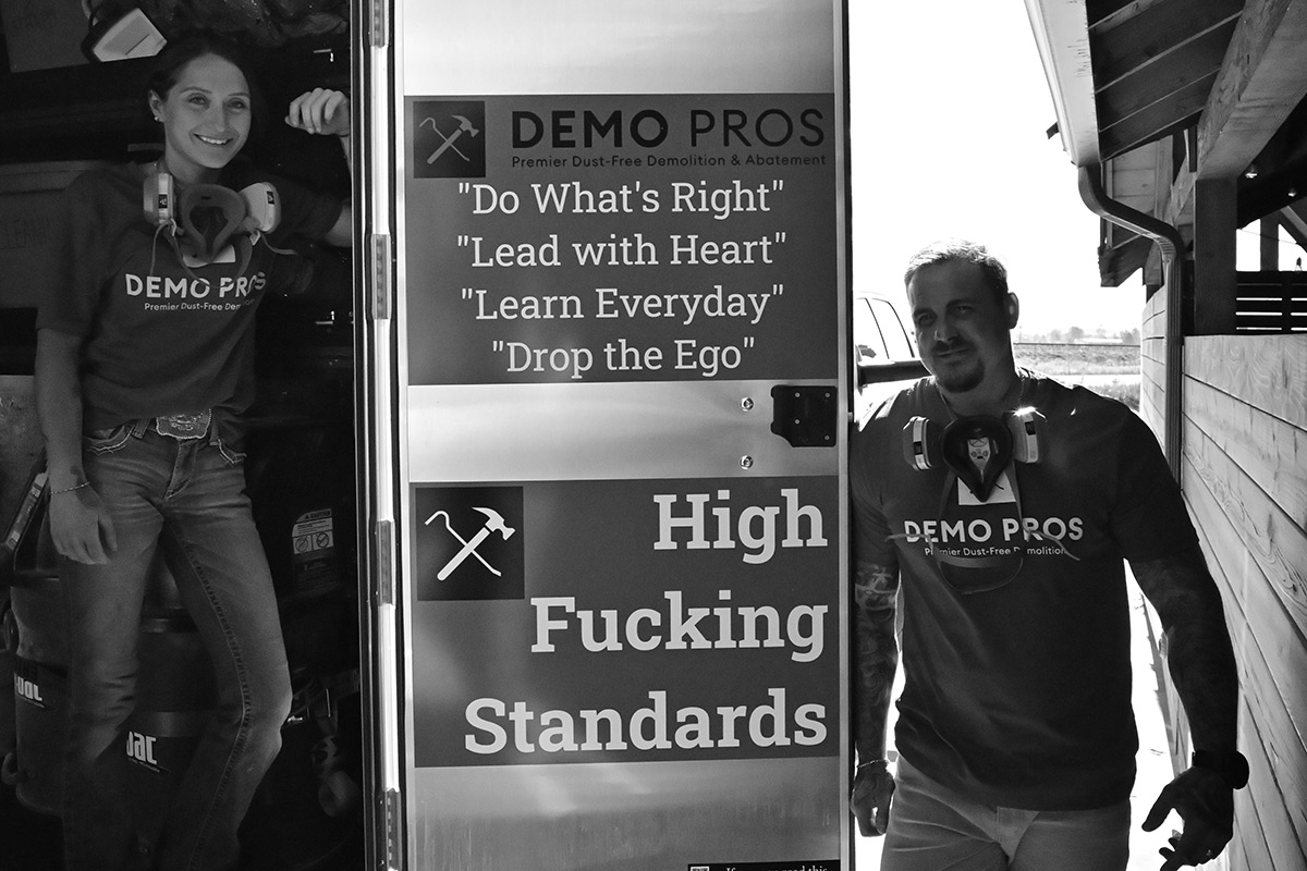 Demo Pros Team members and trailer